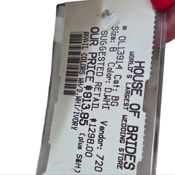 NWT Allure Bridals Style 8821 White Embellished Wedding Dress Size 8 - Picture 4 of 16